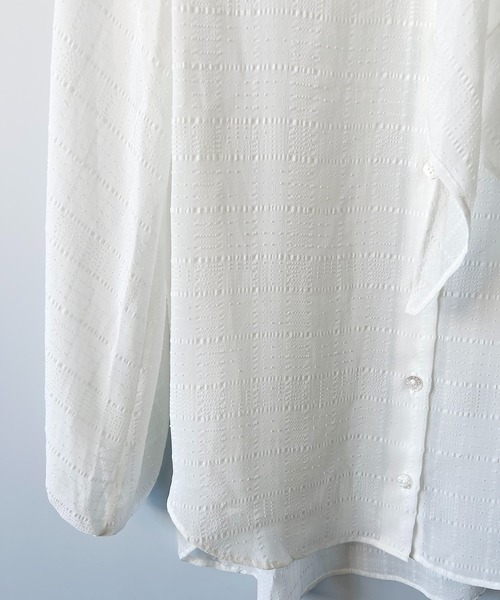 roarguns(ロアーガンズ)の「75d SUCKER DRAPE SHIRTS(シャツ/ブラウス・レディース・ブラック系その他/ホワイト系その他・0)」の10枚目の写真