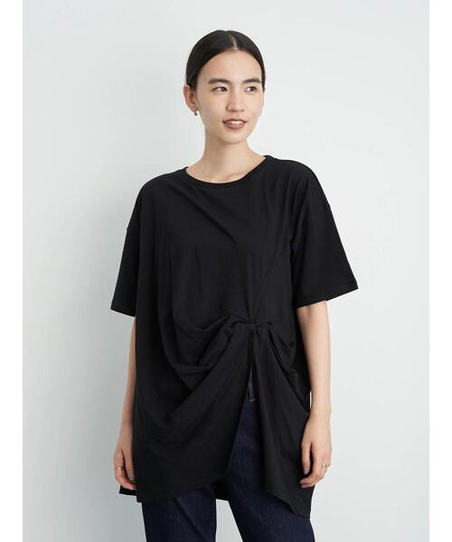 AMERICAN HOLIC(アメリカンホリック)の「フロントねじりカットプルオーバー *(Tシャツ/カットソー・レディース・ブラック/ブラウン/オフホワイト/ライトベージュ・M/L)」の3枚目の写真