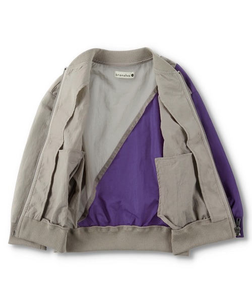 BRANSHES（ブランシェス）の「配色切替えナイロンジャケット（ナイロンジャケット・キッズ・グレー/ベージュ・100cm/90cm/120cm/110cm/150cm/130cm/140cm）」の11枚目の写真