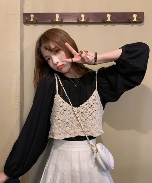 baserange ニットキャミソール　ブラック BASERANGE キャミソール NIDA TANK : ZOZOTOWN Yahoo!店 - 通販