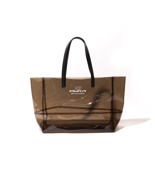 ADAM PATEK(アダムパテック)の「ADAM PATEK / 【 BVOROUGH 】CLEAR LEATHER HANDLE PVC TOTE ( AMPK-B056 )(トートバッグ・メンズ・ホワイト/ブラック・ONESIZE)」の3枚目の写真