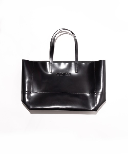 ADAM PATEK(アダムパテック)の「ADAM PATEK / 【 BVOROUGH 】CLEAR LEATHER HANDLE PVC TOTE ( AMPK-B056 )(トートバッグ・メンズ・ホワイト/ブラック・ONESIZE)」の9枚目の写真