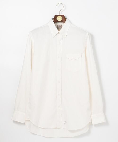 J.PRESS（ジェイプレス）の「ソリッドヤーン サテンネル パチフラシャツ / ボタンダウン（シャツ/ブラウス・メンズ・オレンジ系/ダルブルー系/ホワイト系・LARGE/X-LARGE/MEDIUM）」の2枚目の写真