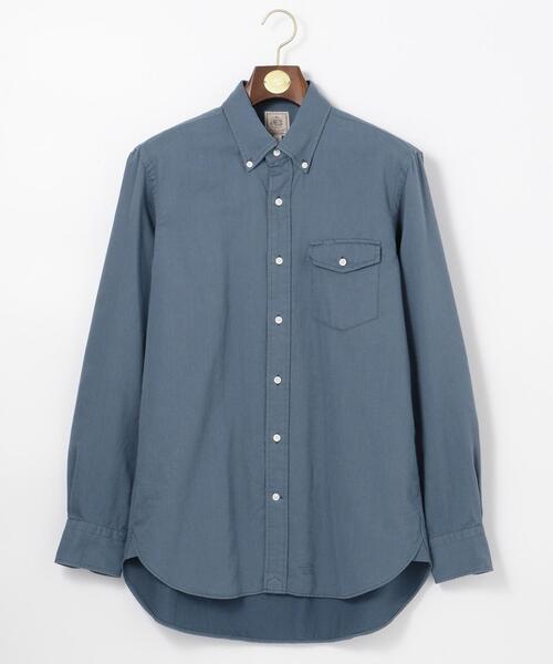 J.PRESS（ジェイプレス）の「ソリッドヤーン サテンネル パチフラシャツ / ボタンダウン（シャツ/ブラウス・メンズ・オレンジ系/ダルブルー系/ホワイト系・LARGE/X-LARGE/MEDIUM）」の3枚目の写真