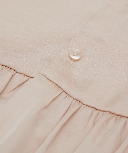 ROPE' PICNIC（ロペピクニック）の「ローウエスト切替サテンシャツワンピース（シャツワンピース・レディース・グレー系その他/ベージュ/サックスブルー・38）」の17枚目の写真