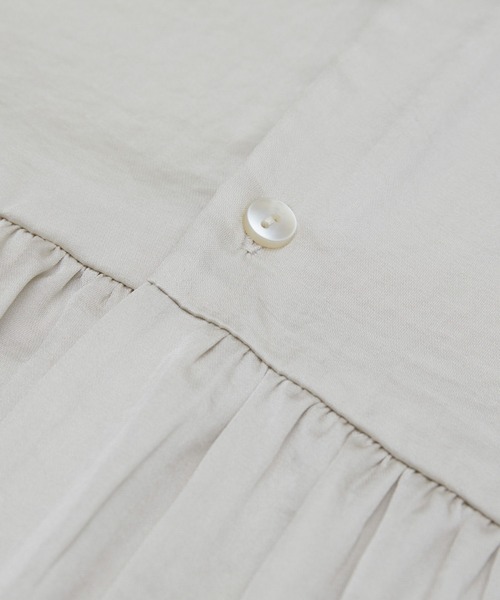 ROPE' PICNIC（ロペピクニック）の「ローウエスト切替サテンシャツワンピース（シャツワンピース・レディース・グレー系その他/ベージュ/サックスブルー・38）」の18枚目の写真