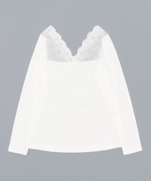 Lace Ladies(レースレディース)の「裏起毛あり/なし あったか長袖インナー(Tシャツ/カットソー・レディース・ホワイト系その他/ホワイト/ブラック系その他/ブラック・M/XL)」の2枚目の写真