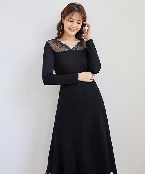 Lace Ladies(レースレディース)の「裏起毛あり/なし あったか長袖インナー(Tシャツ/カットソー・レディース・ホワイト系その他/ホワイト/ブラック系その他/ブラック・M/XL)」の15枚目の写真