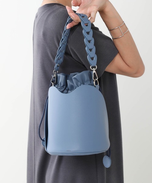 Bou Jeloud（ブージュルード）の「ラウンドカット2wayバッグ（ショルダーバッグ・レディース・ブラック/ブルー/ベージュ/ホワイト・ONE SIZE/ONESIZE）」の4枚目の写真