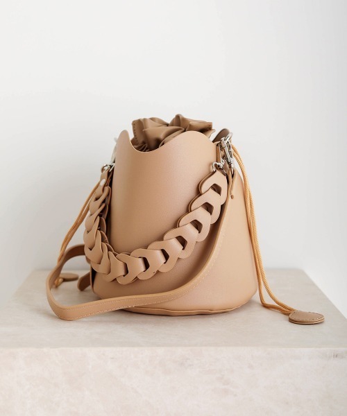 Bou Jeloud（ブージュルード）の「ラウンドカット2wayバッグ（ショルダーバッグ・レディース・ブラック/ブルー/ベージュ/ホワイト・ONE SIZE/ONESIZE）」の10枚目の写真