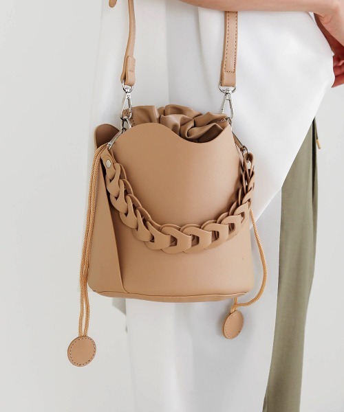 Bou Jeloud（ブージュルード）の「ラウンドカット2wayバッグ（ショルダーバッグ・レディース・ブラック/ブルー/ベージュ/ホワイト・ONE SIZE/ONESIZE）」の19枚目の写真