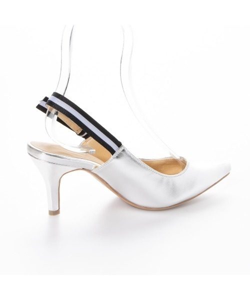 Miminy Piminy（ミミニー ピミニー）の「MiminyPiminy(ミミニー ピミニー) バックストラップのポインテッドトゥパンプス（パンプス・レディース・ベージュ系その他/ブラック系その他/シルバー・LL/S/M/L）」の11枚目の写真