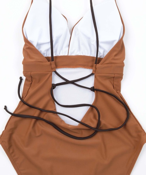 SEA DRESS（シードレス）の「ﾊﾞｯｸｵｰﾌﾟﾝｸﾛｽﾜﾝﾋﾟｰｽ/水着（水着）」 - WEAR