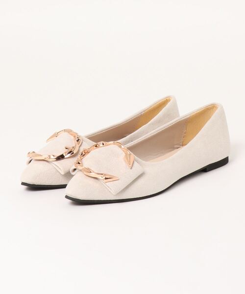 STYLEBLOCK（スタイルブロック）の「スエード調バックルデザインフラットパンプス（パンプス・レディース・レオパード/ブルー/ブラック/ピンク/ベージュ・38/39/37/35/36/40）」の7枚目の写真