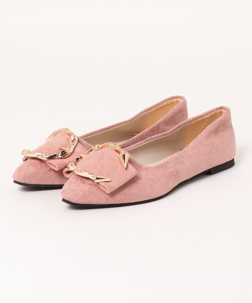 STYLEBLOCK（スタイルブロック）の「スエード調バックルデザインフラットパンプス（パンプス・レディース・レオパード/ブルー/ブラック/ピンク/ベージュ・38/39/37/35/36/40）」の9枚目の写真