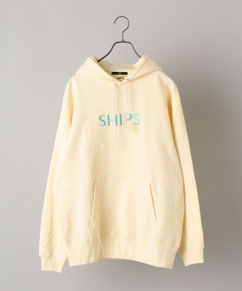 SHIPS（シップス）の「【WEB限定】SHIPS: SCREEN STARS（Ｒ）ボディ SHIPS ロゴ エンブロイダリー スウェット パーカー（パーカー・メンズ・ネイビー/ナチュラル/ブラック/グレー・X-LARGE/SMALL/LARGE/MEDIUM/XX-LARGE）」の3枚目の写真