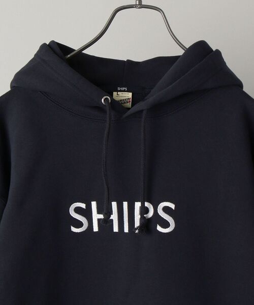 SHIPS（シップス）の「【WEB限定】SHIPS: SCREEN STARS（Ｒ）ボディ SHIPS ロゴ エンブロイダリー スウェット パーカー（パーカー・メンズ・ネイビー/ナチュラル/ブラック/グレー・X-LARGE/SMALL/LARGE/MEDIUM/XX-LARGE）」の14枚目の写真