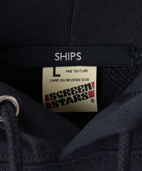 SHIPS（シップス）の「【WEB限定】SHIPS: SCREEN STARS（Ｒ）ボディ SHIPS ロゴ エンブロイダリー スウェット パーカー（パーカー・メンズ・ネイビー/ナチュラル/ブラック/グレー・X-LARGE/SMALL/LARGE/MEDIUM/XX-LARGE）」の11枚目の写真