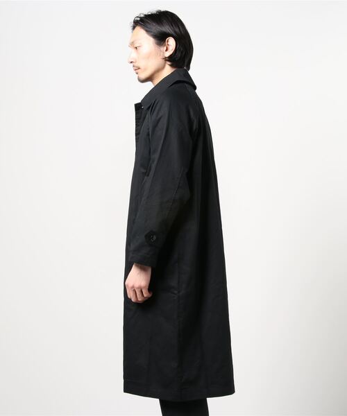 8(eight)(エイト)の「オーバーサイズビッグバルカラーコート(ステンカラーコート・メンズ・ブラック/ブラウン系その他/ブルーグレー/オフホワイト/カーキ/ベージュ・MEDIUM/LARGE)」の8枚目の写真