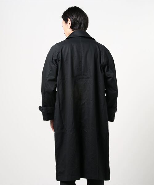 8(eight)(エイト)の「オーバーサイズビッグバルカラーコート(ステンカラーコート・メンズ・ブラック/ブラウン系その他/ブルーグレー/オフホワイト/カーキ/ベージュ・MEDIUM/LARGE)」の9枚目の写真