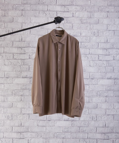 VIBGYOR(ヴィブジョー)の「VIBGYOR Select/クレープBIGシャツ(BL)(シャツ/ブラウス・メンズ・グレー/ブラック/グレイッシュベージュ/ブルーグレー・MEDIUM/LARGE)」の1枚目の写真