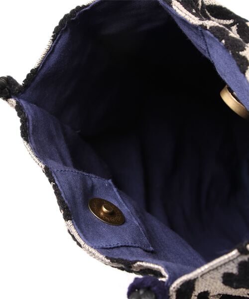 salle de bal（サルデバル）の「【 Craft India BY PEAPOD / バイピーポッド 】 ジャガードショルダーバッグ FRH（ショルダーバッグ・レディース・ベージュ/ブルー/ネイビー/ブラック/グレー・FREE）」の11枚目の写真