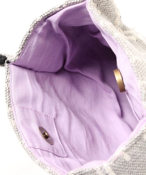 salle de bal（サルデバル）の「【 Craft India BY PEAPOD / バイピーポッド 】 ジャガードショルダーバッグ FRH（ショルダーバッグ・レディース・ベージュ/ブルー/ネイビー/ブラック/グレー・FREE）」の8枚目の写真