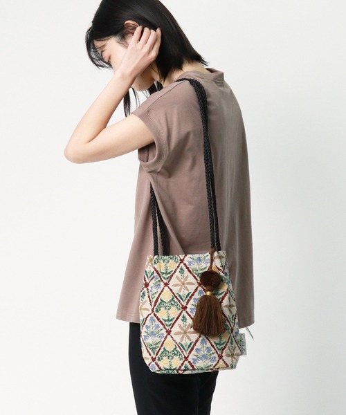 salle de bal（サルデバル）の「【 Craft India BY PEAPOD / バイピーポッド 】 ジャガードショルダーバッグ FRH（ショルダーバッグ・レディース・ベージュ/ブルー/ネイビー/ブラック/グレー・FREE）」の19枚目の写真