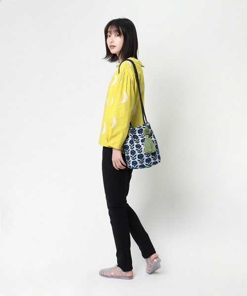 salle de bal（サルデバル）の「【 Craft India BY PEAPOD / バイピーポッド 】 ジャガードショルダーバッグ FRH（ショルダーバッグ・レディース・ベージュ/ブルー/ネイビー/ブラック/グレー・FREE）」の20枚目の写真