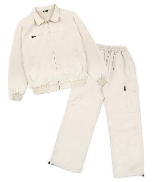 FANCY CLUB（ファンシークラブ）の「【NASTY FANCY CLUB】PIGMENT WINDBREAKER JACKET（ブルゾン・レディース・チャコールグレー/アイボリー・ONE SIZE）」の3枚目の写真