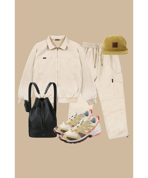 FANCY CLUB（ファンシークラブ）の「【NASTY FANCY CLUB】PIGMENT WINDBREAKER JACKET（ブルゾン・レディース・チャコールグレー/アイボリー・ONE SIZE）」の7枚目の写真