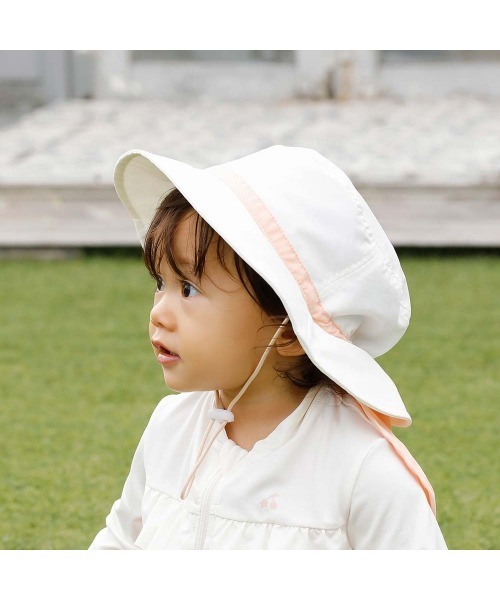 10mois(ディモワ)の「10mois UVハット アイボリー 48-52cm(ハット・キッズ・アイボリー・フリー(48-52cm))」の1枚目の写真