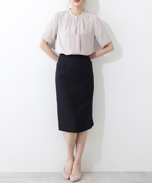 NATURAL BEAUTY BASIC(ナチュラルビューティーベーシック)の「フロントタックブラウス(シャツ/ブラウス・レディース・ネイビー/ピンク/ベージュ・マルチサイズ)」の11枚目の写真