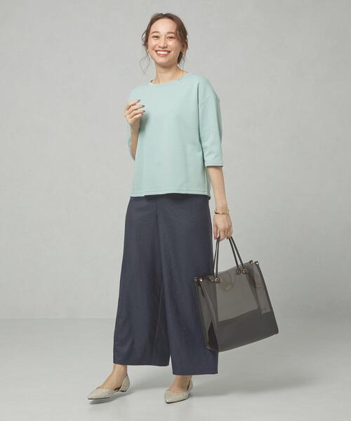 THE STATION STORE（ザ ステーション ストア）の「＜ma couleur＞ モクツイル ギャザー パンツ（その他パンツ・レディース・ベージュ/ネイビー・SMALL/MEDIUM）」の20枚目の写真