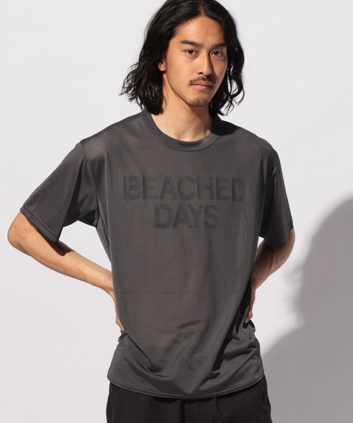 BEACHED DAYS(ビーチドデイズ)の「【BEACHED DAYS(ビーチドデイズ)】MESH TEE(Tシャツ/カットソー・メンズ・ブラック/カーキ/チャコール・MEDIUM/LARGE)」の3枚目の写真