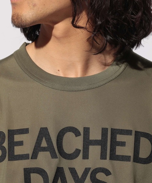 BEACHED DAYS(ビーチドデイズ)の「【BEACHED DAYS(ビーチドデイズ)】MESH TEE(Tシャツ/カットソー・メンズ・ブラック/カーキ/チャコール・MEDIUM/LARGE)」の8枚目の写真