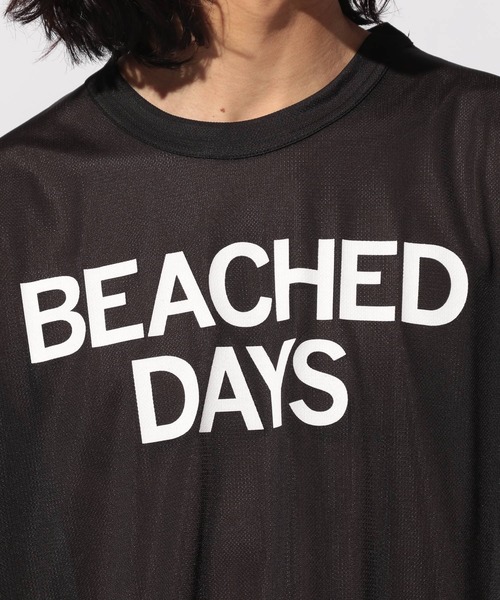 BEACHED DAYS(ビーチドデイズ)の「【BEACHED DAYS(ビーチドデイズ)】MESH TEE(Tシャツ/カットソー・メンズ・ブラック/カーキ/チャコール・MEDIUM/LARGE)」の15枚目の写真