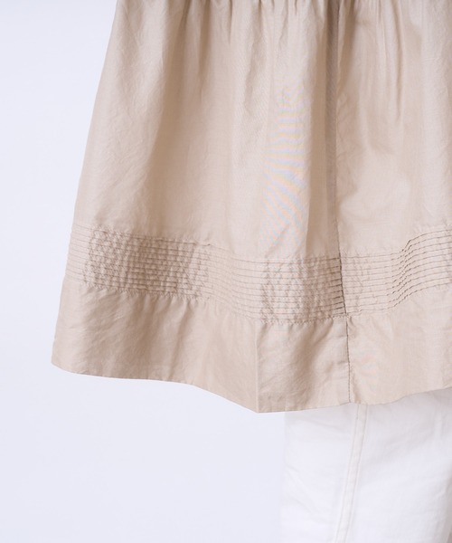 PUAL CE CIN（ピュアルセシン）の「80ボイルコットン ティア―ドワンピース／チュニック（ワンピース・レディース・ホワイト/ブラック/ベージュ・FREE）」の13枚目の写真