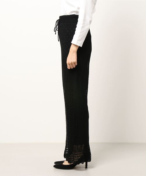 Wefst（ウェスト）の「【Wefst】RNカギ針風ニットパンツ（その他パンツ・レディース・ホワイト系その他/グレイッシュベージュ/オレンジ系その他/ブラック・FREE）」の5枚目の写真