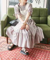 WEGO | WEGO/【ZOZOTOWN＆一部店限定】フリルネックティアードワンピース(ワンピース)