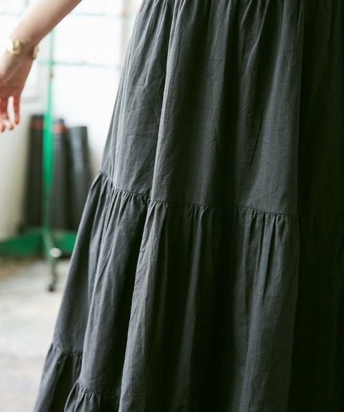 WEGO（ウィゴー）の「WEGO/【ZOZOTOWN＆一部店限定】フリルネックティアードワンピース（ワンピース・レディース・ライトグレー/ブラック/ベージュ/スミクロ・FREE）」の7枚目の写真