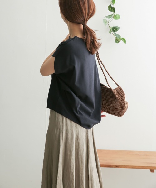 URBAN RESEARCH DOORS（アーバンリサーチドアーズ）の「コットンタックフレンチプルオーバー（Tシャツ/カットソー・レディース・ネイビー/オフホワイト/ピンク/ブルー・ONE）」の21枚目の写真