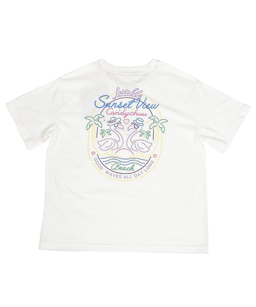 Candychuu(キャンディチュウ)の「【プチプラ】ネオンプリントTシャツ(Tシャツ/カットソー・キッズ・ホワイト/ブラック・S/XS/M)」の4枚目の写真