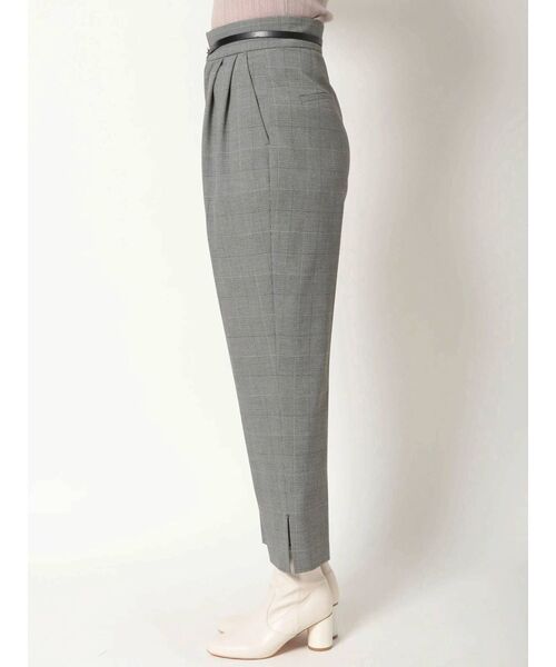MERCURYDUO（マーキュリーデュオ）の「細ベルト付チェックテーパードパンツ（その他パンツ・レディース・ライトグレー/ブラウン・SMALL/MEDIUM）」の10枚目の写真