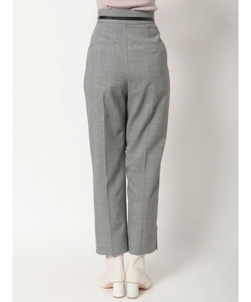 MERCURYDUO（マーキュリーデュオ）の「細ベルト付チェックテーパードパンツ（その他パンツ・レディース・ライトグレー/ブラウン・SMALL/MEDIUM）」の4枚目の写真