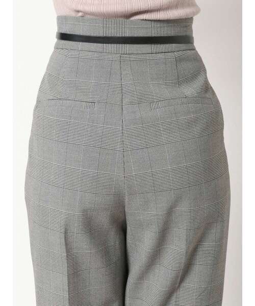 MERCURYDUO（マーキュリーデュオ）の「細ベルト付チェックテーパードパンツ（その他パンツ・レディース・ライトグレー/ブラウン・SMALL/MEDIUM）」の6枚目の写真