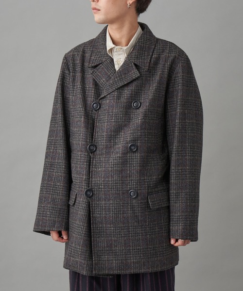 FRANK LEDER(フランクリーダー)の「FRANK LEDER CHEQUERED WOOL COAT (421035)(その他アウター・メンズ・グレー・LARGE)」の3枚目の写真