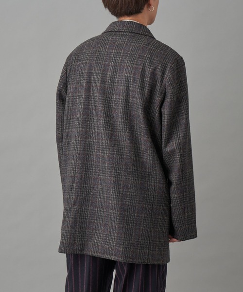 FRANK LEDER(フランクリーダー)の「FRANK LEDER CHEQUERED WOOL COAT (421035)(その他アウター・メンズ・グレー・LARGE)」の4枚目の写真