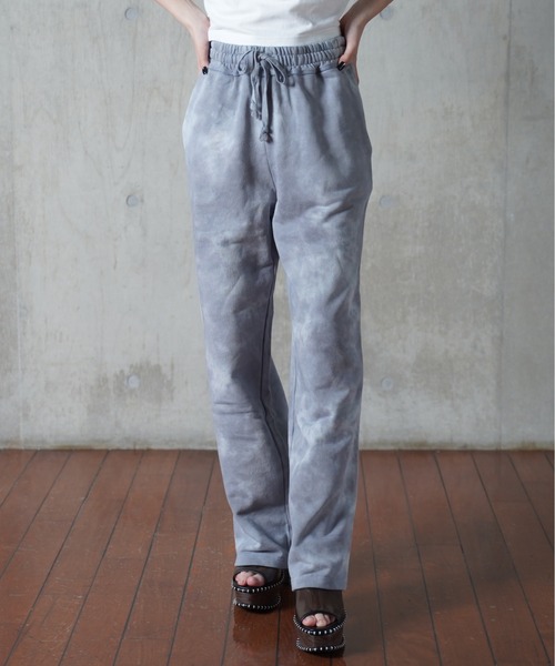 one way（ワンウェイ）の「【oneway Jeans】タイダイフレアパンツ（スウェットパンツ・レディース・ライトグレー/ライトブルー/ベージュ/パープル・FREE）」の14枚目の写真