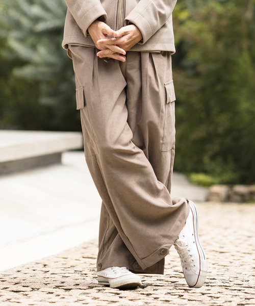 CAMBIO（カンビオ）の「mp9188-2way Silhouette Pants パンツ（その他パンツ・メンズ・ブラック/オリーブ/ブルーグリーン/グレイッシュベージュ・S/M/L）」の3枚目の写真